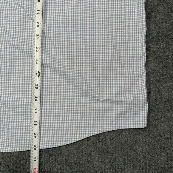 UNTUCKIT MENS 3XL PERFORMANCE BLUE PINK WHITE CHECK BUTTON DOWN STRETCH SHIRT - Picture 8 of 10